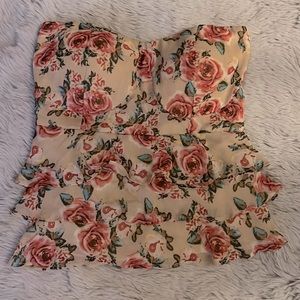 American Rag- Strapless Floral Bodice Top Size 2x
